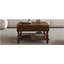 Table basse à plateau relevable cannelé 31,5 pouces avec rangement ouvert et caché, mécanisme de levage hydraulique, pieds en bois massif rétro pour le salon, canapé (noyer)