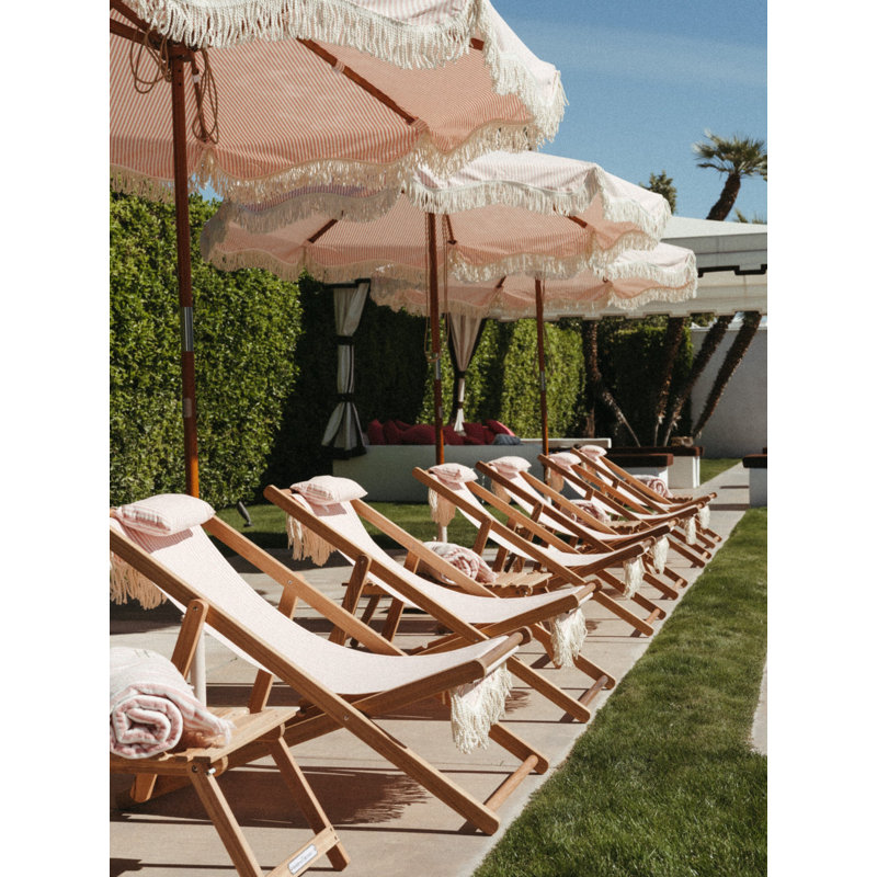 Pool Lounger, Lauren's Pink Stripe