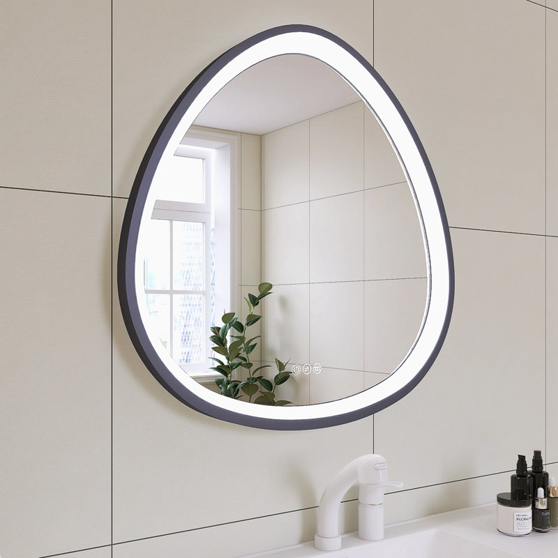 32 po x 32 po Miroir de salle de bain anti-buée DEL