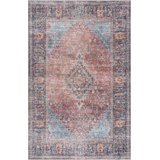 Jaelyne Performance Red Machine Washable Area Rug