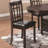 Contemporary Armless Dining Side Chairs, Set of 2, Espresso Brown & Black
