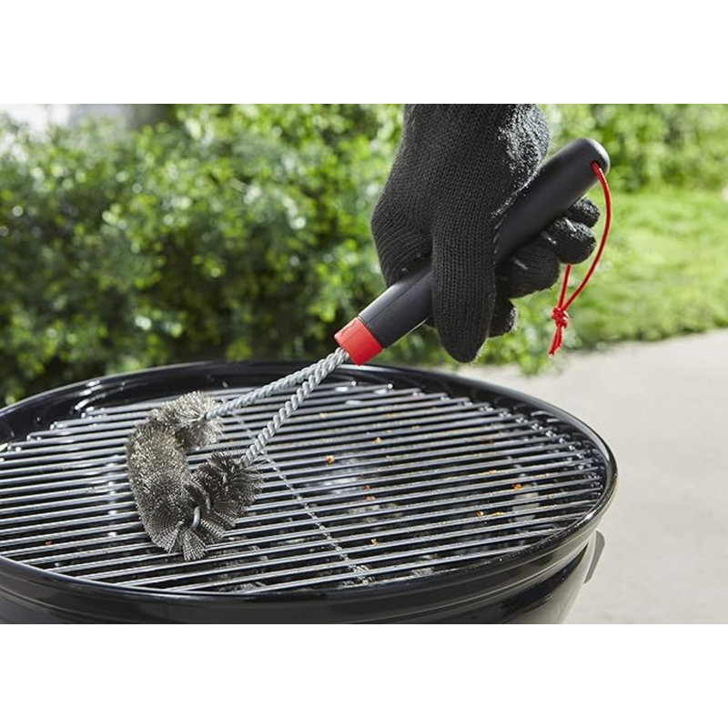 12" Three-Sided Grill Brush