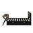 Wooden Gaming Platform Bed With LED Headboard
