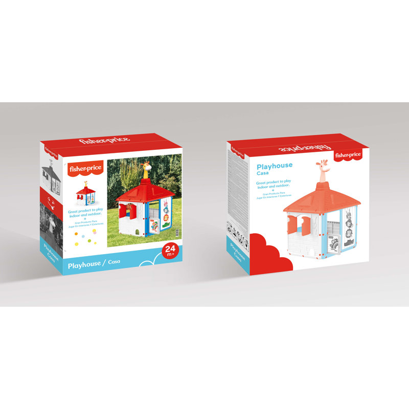 Metro Lane 104cm W x 104cm D Plastic Playhouse with Kitchen