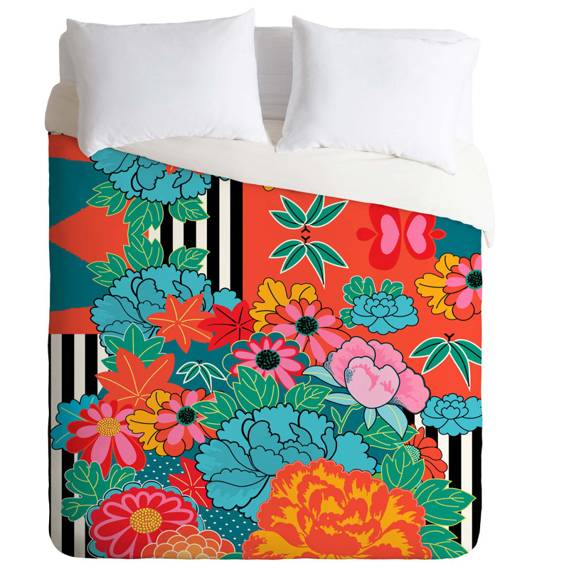 Housse de couette bleu marine moderne, Housse de couette pour lit simple / TG