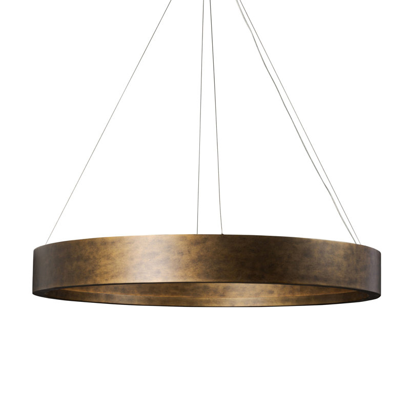 Baum 1 - Light Chandelier, 25" H x 48.5" W x 48.5" D, Burnished Brass Aluminum