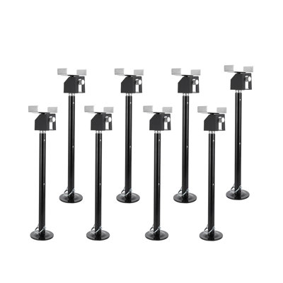 8 pièces de vérins de soutien coulissants robustes pour véhicule récréatif, ensemble de vérins réglables de 21 à 49 po, levage rapide, capacité de 40 000 lb, compatible avec une manivelle, pour niveler la remorque de camping-car