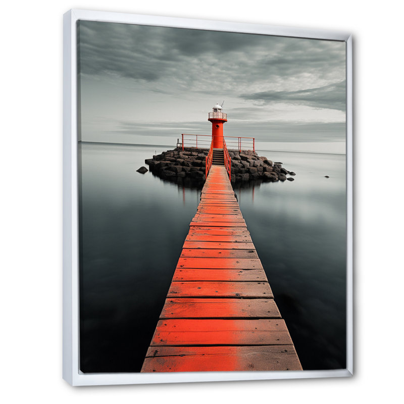 Ravenstein Coastal Pier Reflections II, H 20 po x l 12 po x P 1 po, Cadre flottant blanc