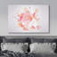 Grande fleur, aquarelle, rose, hibiscus, pétales de fleurs, éclaboussures, décor moderne, grande impression sur toile-101092616