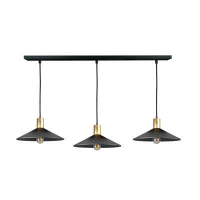 3 - Light Matte Black Dome Pendant
