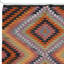 Tapis motif losange turc tissé à plat 5,6 x 9,4 pi