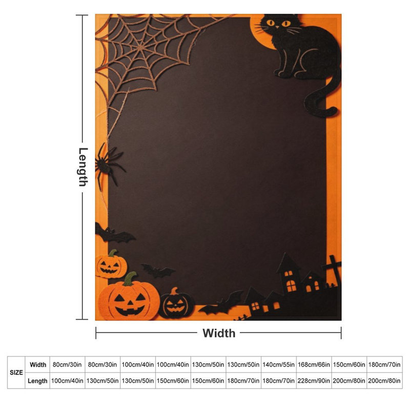 Jeté d'Halloween en flanelle de luxe Blac, couverture douce et chaude pour le canapé-lit du salon, 40 po x 50 po