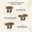 Ensemble de table de salle à manger 5 pièces avec 4 chaises rembourrées, ensemble de table de salle à manger extensible de 58 po avec rallonge centrale amovible de 16 po et ensemble de table de salle à manger en bois de noyer-130213277