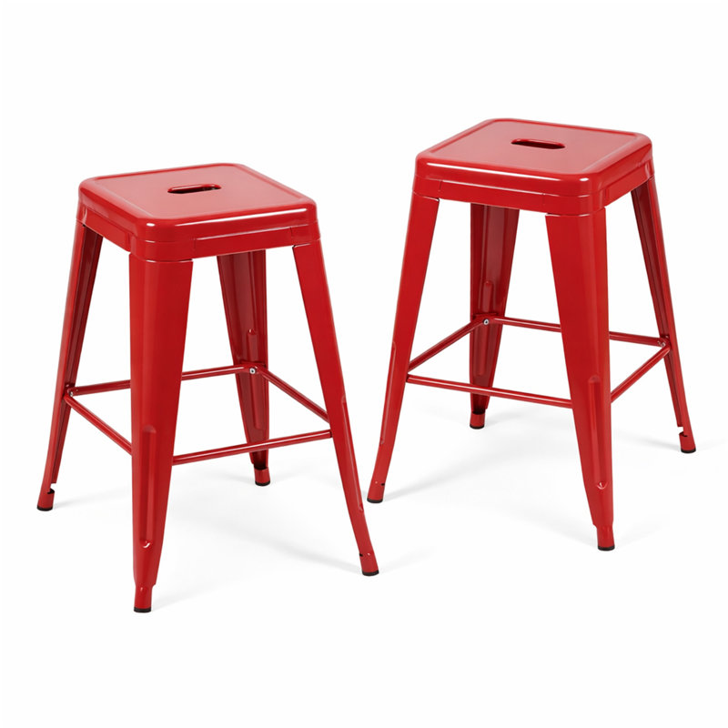 Tabouret à hauteur de comptoir 24 po, Rouge, Tabouret de comptoir (siège d’une hauteur de 24