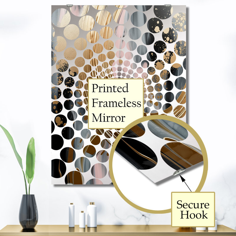 Adamczak - Abstract Shapes Big Wall Mirror MIR137782, 40" x 30"