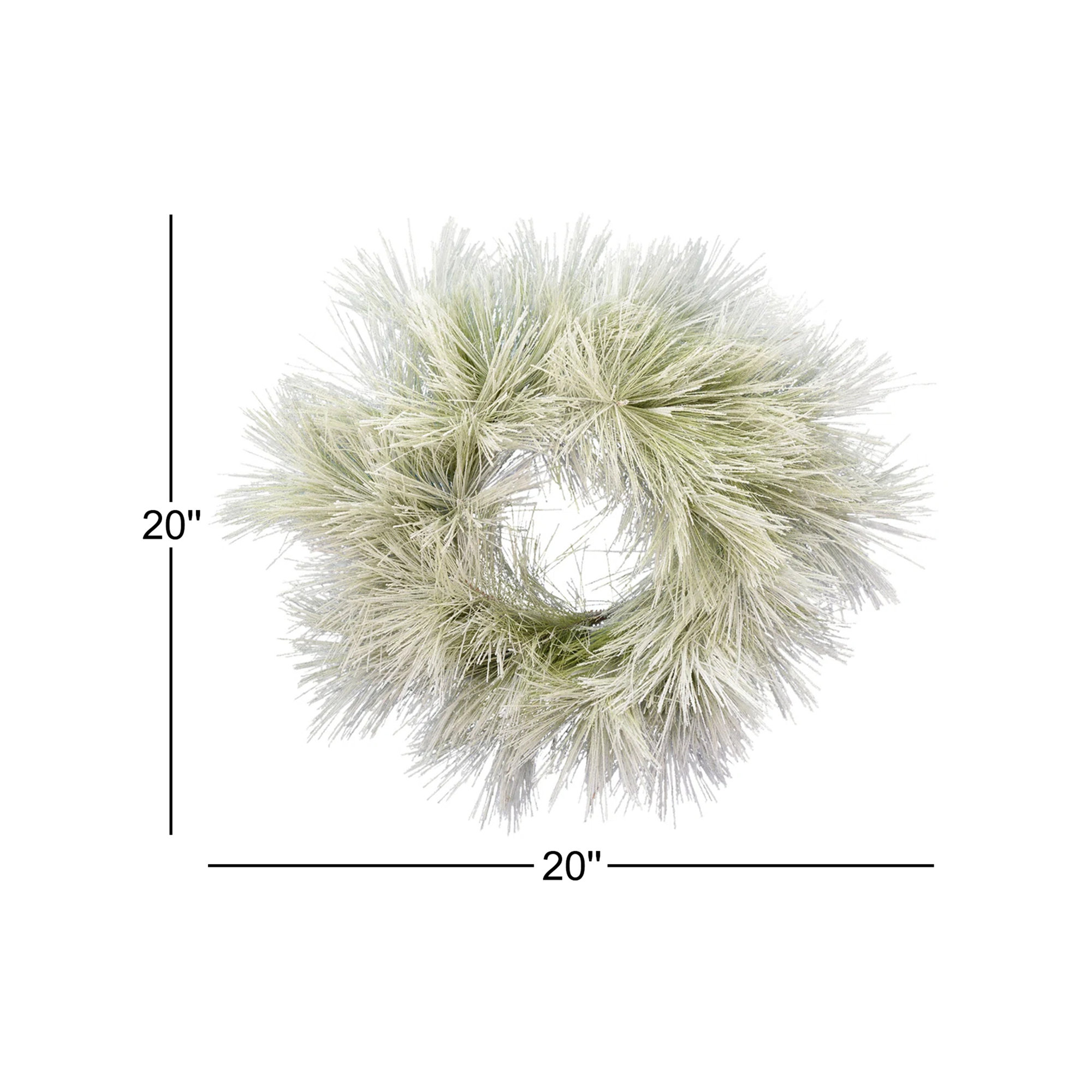 Artificial Flocked Coutler Pine Series Wreath, 20"