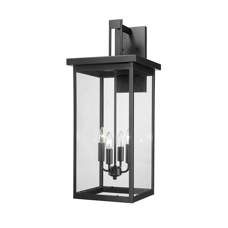 Osakis Light Outdoor Wall Sconce, Powder Coated Black, 30" H x 12" W