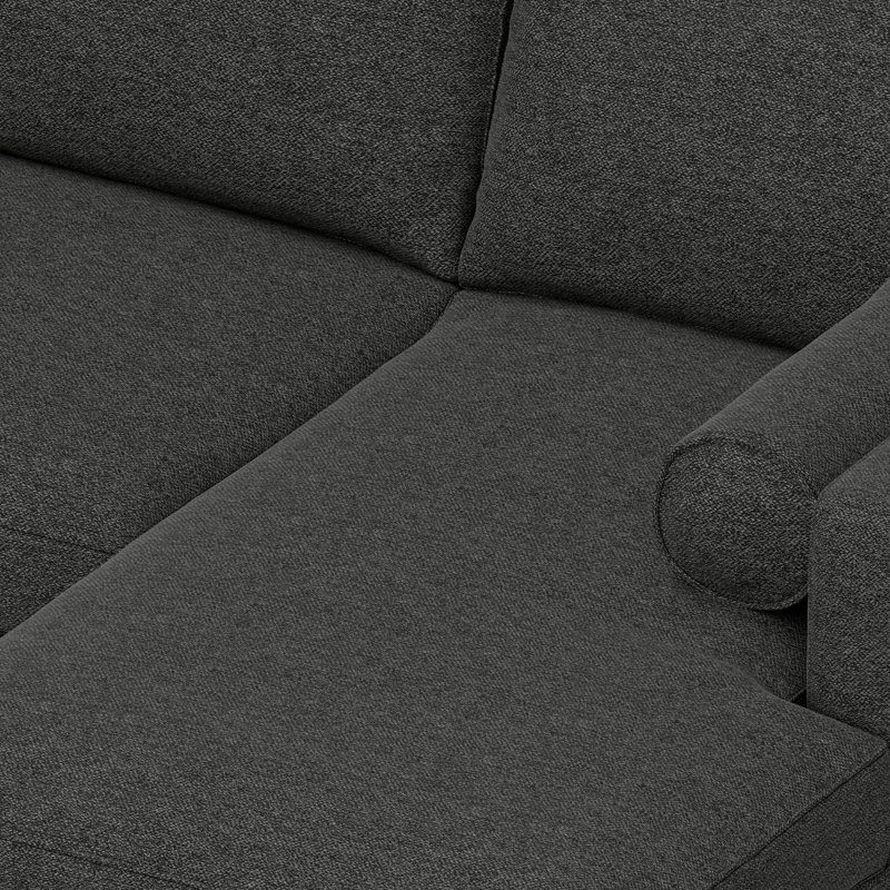 Morrison - Canapé modulaire droit, Tissu gris foncé