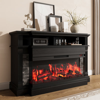 TV Stand for TVs up to 65" With Electric Fireplace Included