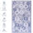 Blue Washable Area Rug 4X6, Non-Slip, Low-Pile For Living Room, Bedroom, Kitchen, Dining Room - Stain With Chenille 4X6 Blue, Washable, Non-Shedding
