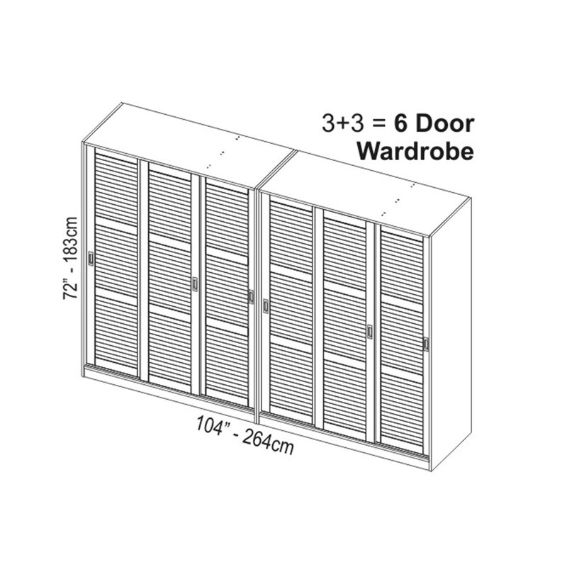 Armoire en bois massif Portwin, Café