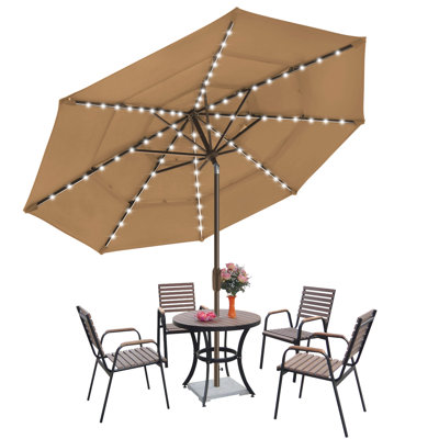 Parasol de marché lumineux 9 pi