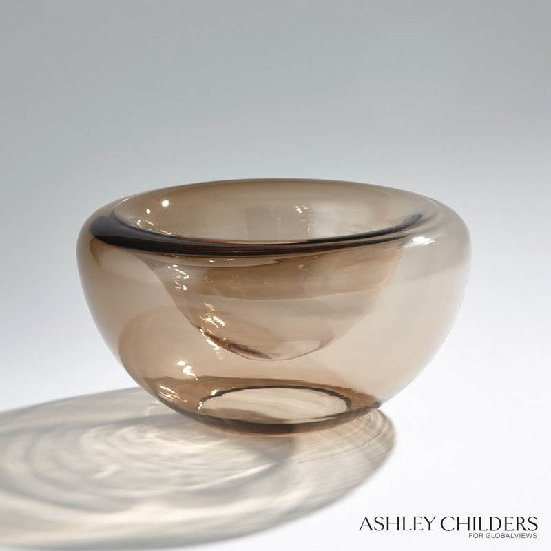 Double Take Bowl-Clear Seeded-Med, 7.75" H x 14.75" W x 14.75" D
