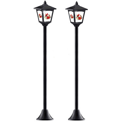 Paquet de 2 mini lampadaires de Noël 40 pouces pour l'extérieur