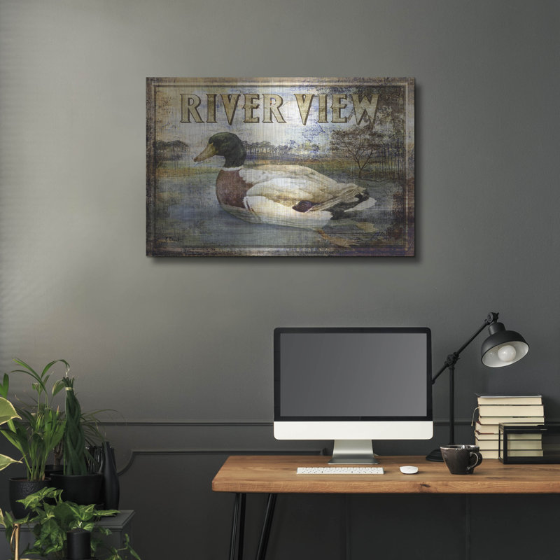 «Duck Sign I» par Paul Brent, H 24 po x l 36 po