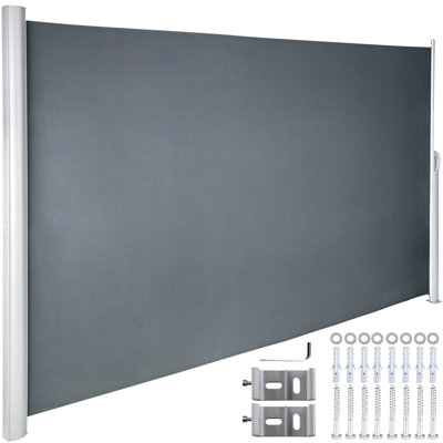 VEVOR 118'' W Metal Cover Retractable Side Awning