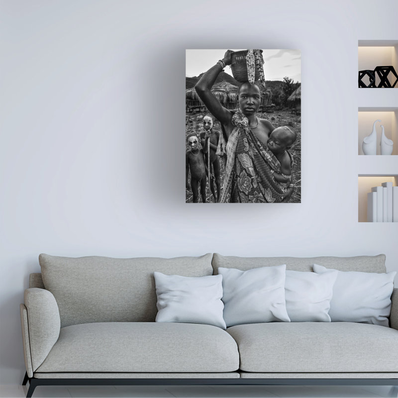 «Joxe Inazio Kesta Tribal Mother», art sur toile, H 32 po x l 24 po