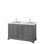 Deborah 60'' Double Bathroom Vanity with Marble Top