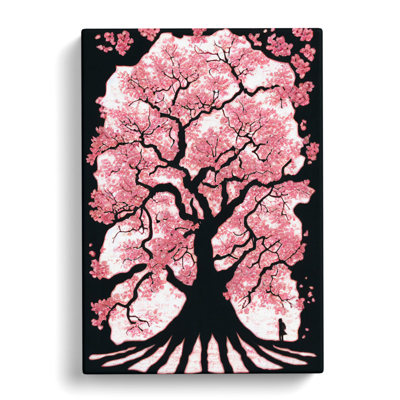Cherry Blossom Tree Gothic - Wrapped Canvas, 50cm H x 35cm W x 3cm D