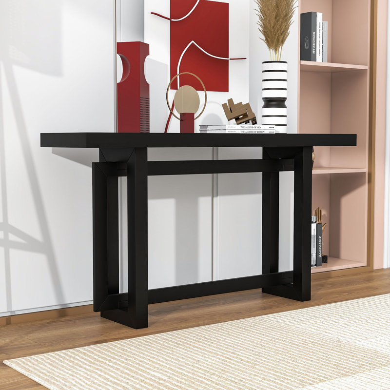 Table d'entrée polyvalente avec pieds - Console parfaite, Noir