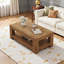 Table basse en bois naturel à double couche UnaLuz-1050358664