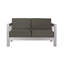 Causeuse d'extérieur luxueuse avec structure en aluminium durable et siège profond pour une détente confortable sur le patio