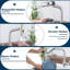 Kitchen faucet pull-out - Waterfall mixer tap with shower sink faucet 360° rotatable faucet with 3 spray types sink kitchen faucet brushed stainless steel-1949320134