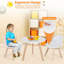 Brockman Kids 3 Piece Round Play Or Activity Table and Chair Set
