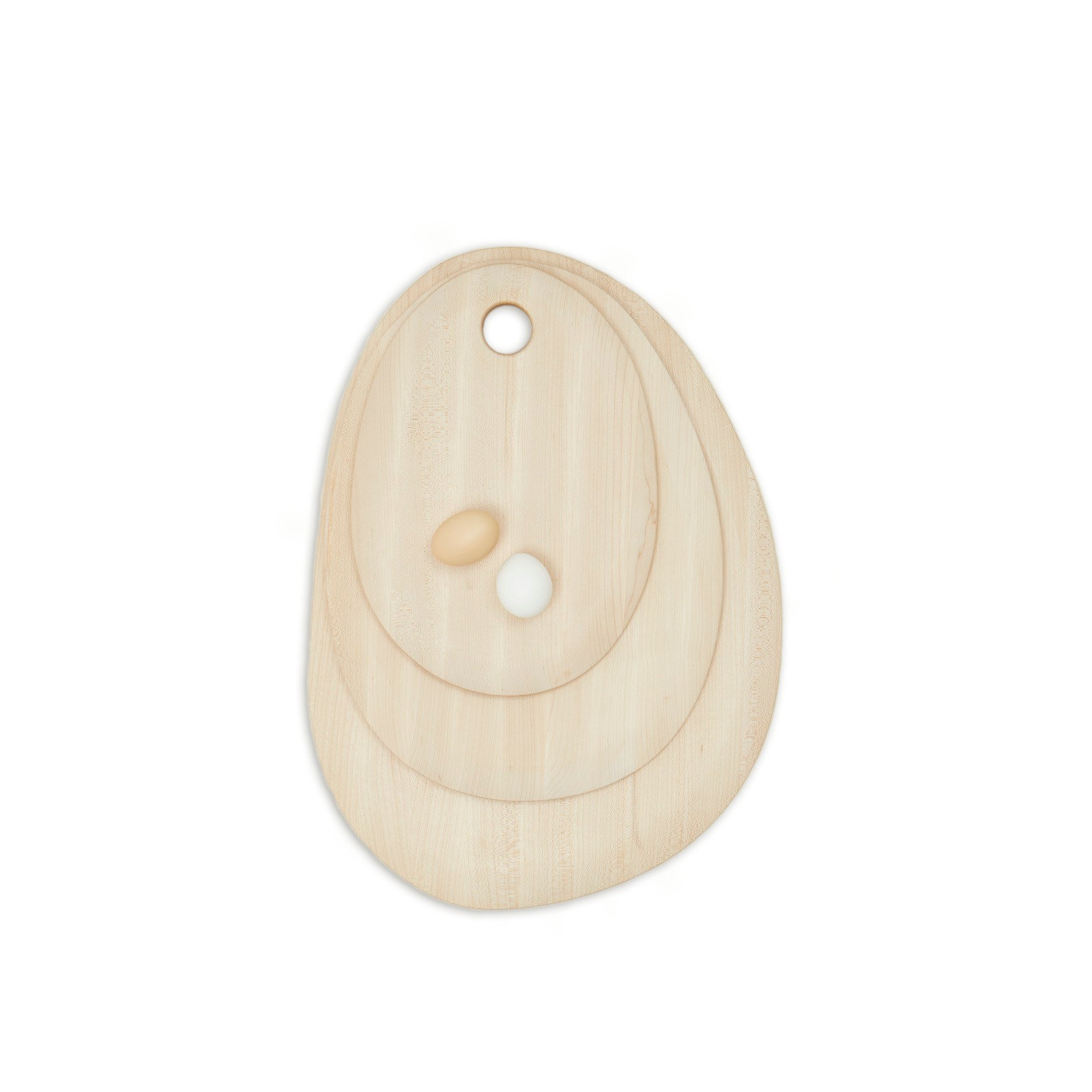 Pebble Medium Cutting Board, 21.4" x 15.25", Maple Wood