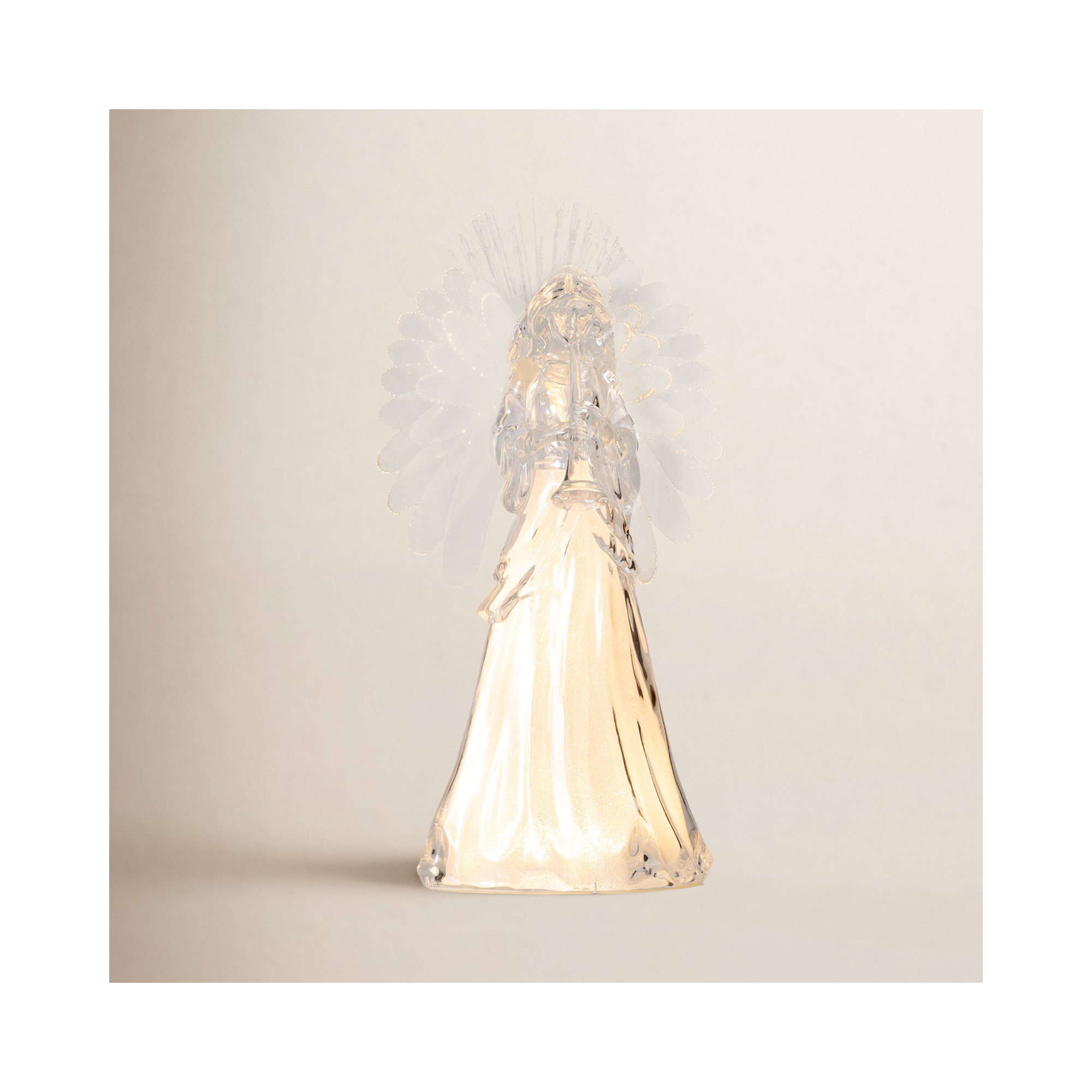20.5" Christmas Lighted Angel Figurine, Clear
