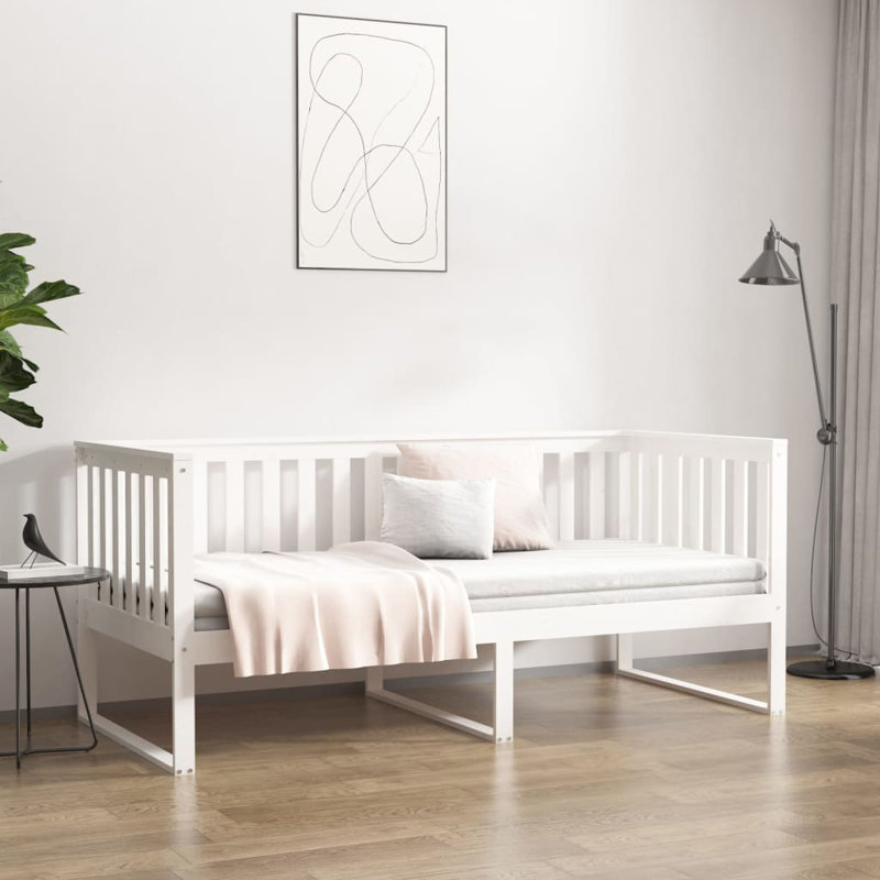 Kiyana Solid Wood Bed, White