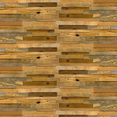 3D Wall Panels 6 Pack Real Reclaimed Wood Planks Rustic Style Wall Decor Weathered Wood Wall Planks  (7.75 sq.ft.)