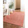 Everyday Solid Machine Woven / Power Loomed Performance Rust Red Rug