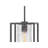 Pax Satin Black 1 -Bulb 15.25" H Outdoor Pendant