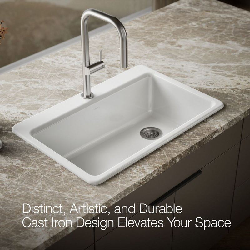 Riverby 33" Top-Mount Single-Bowl Kitchen Sink, 1 hole, White