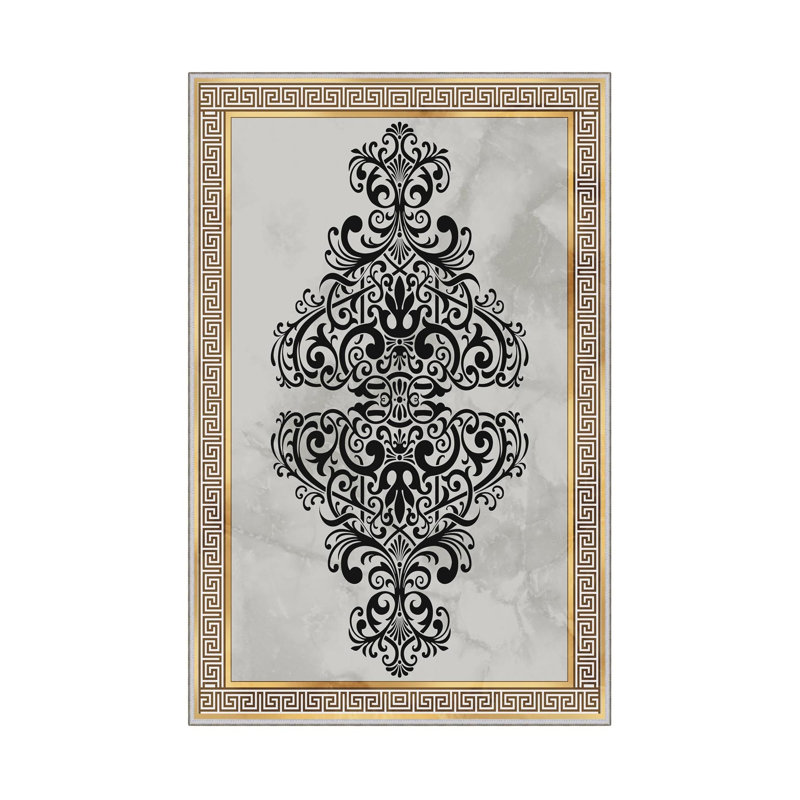 Premium Hall Carpet, 2.6 x 4.9 Feet, 100% Polyester, 650 gr/m² | Antibacterial, Non-Slip PVC Dot Underside, 0.3 in Pile Height | Machine Washable, 3D Digital Print, Durable & Stylish for Home Décor