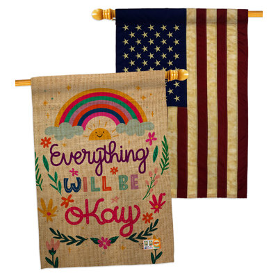 Drapeau de maison à 2 côtés en polyester / mélange de polyester 40 x 28 po