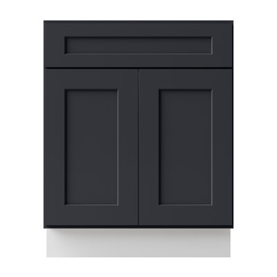 Armoire de salle de bain en bois massif prêt à assembler avec comptoir Shaker - comptoir non inclus