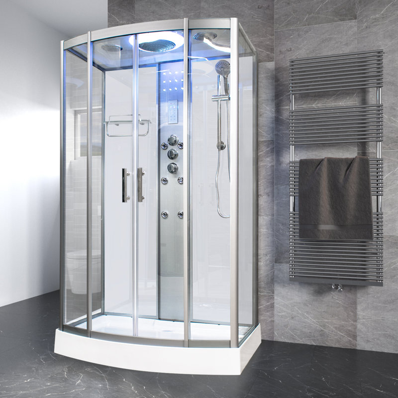 Vidalux SS1200 Rectangular Hydro Shower Cabin Enclosure 1200 x 850, White