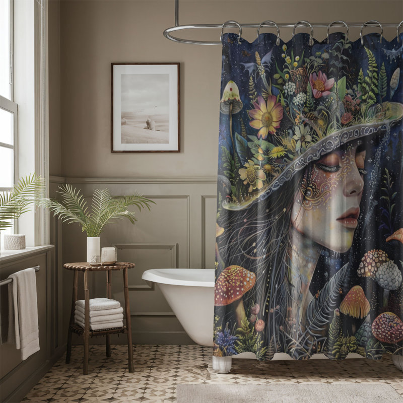 Rideau de douche Liska, H 74 po x l 71 po
